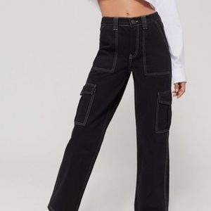 BDG Urban Outfitters Contrast Stitch Womens Black Skate Jeans